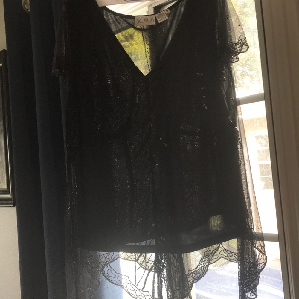 Black sequins shirt